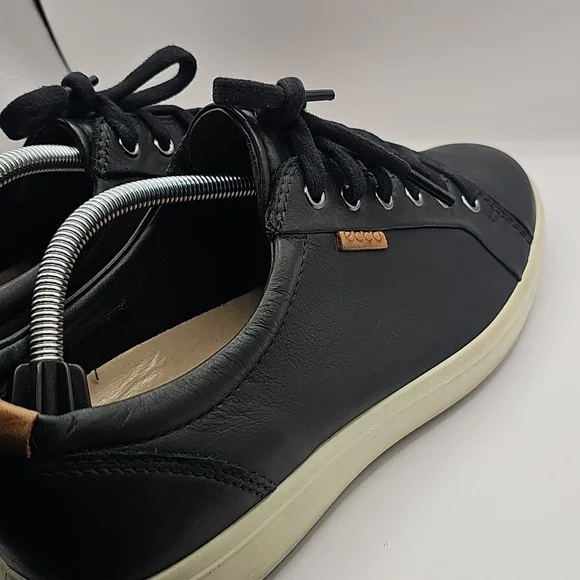 ÈCCO Black Oxford Soft 7 Sneaker Shoes Size 43 Leather Comfort System - Picture 3 of 7